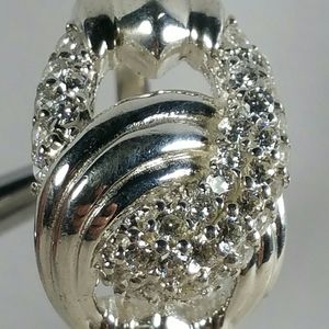 sz 8.25 CLEAR CZ STERLING SILVER 925 RING